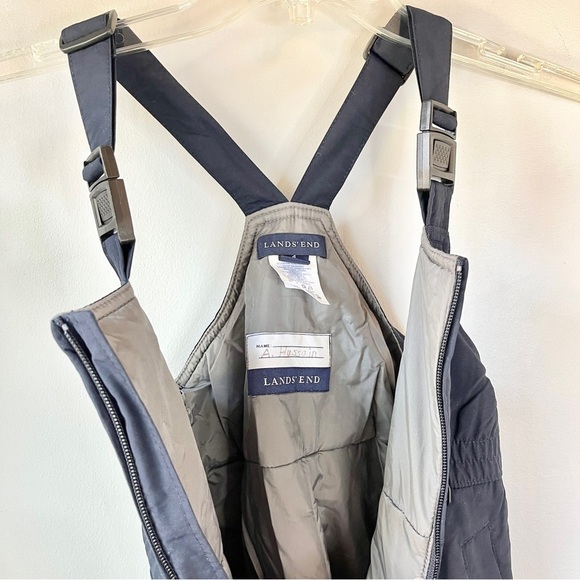 Land’s End Navy Snowsuit Kids Snow Bib - Picture 5 of 9